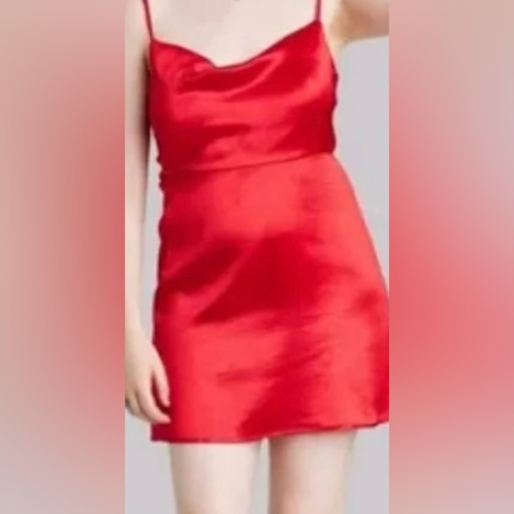 Perfect For Valentine Wild Fable Red Silk Dress Size Large